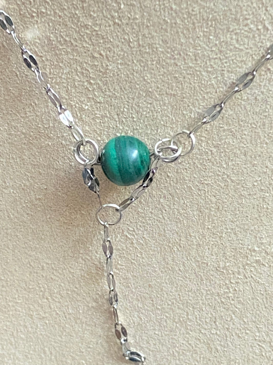 Collier Y malachite