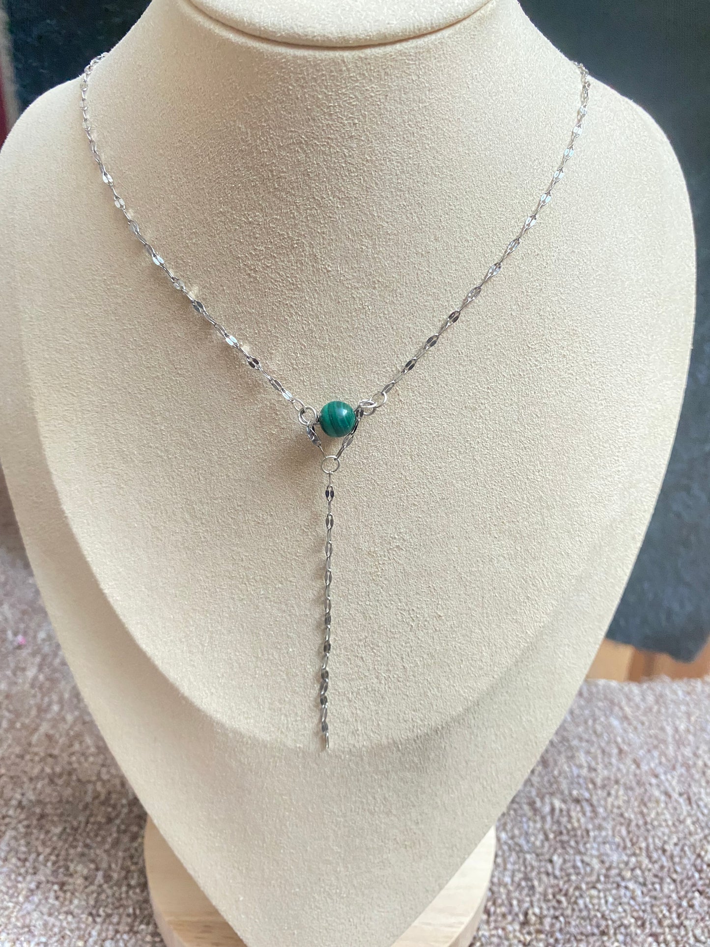 Collier Y malachite