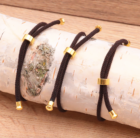 Bracelet cordon réglable Améthyste