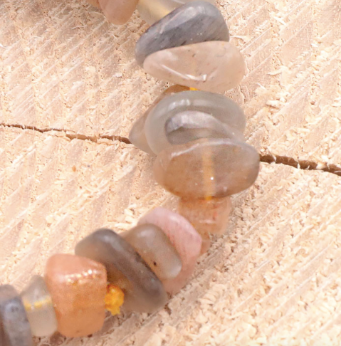 Bracelet baroque Pierre de lune multicolore