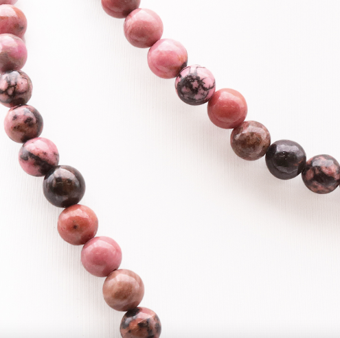 COLLIER BOULE 06MM RHODONITE MADAGASCAR