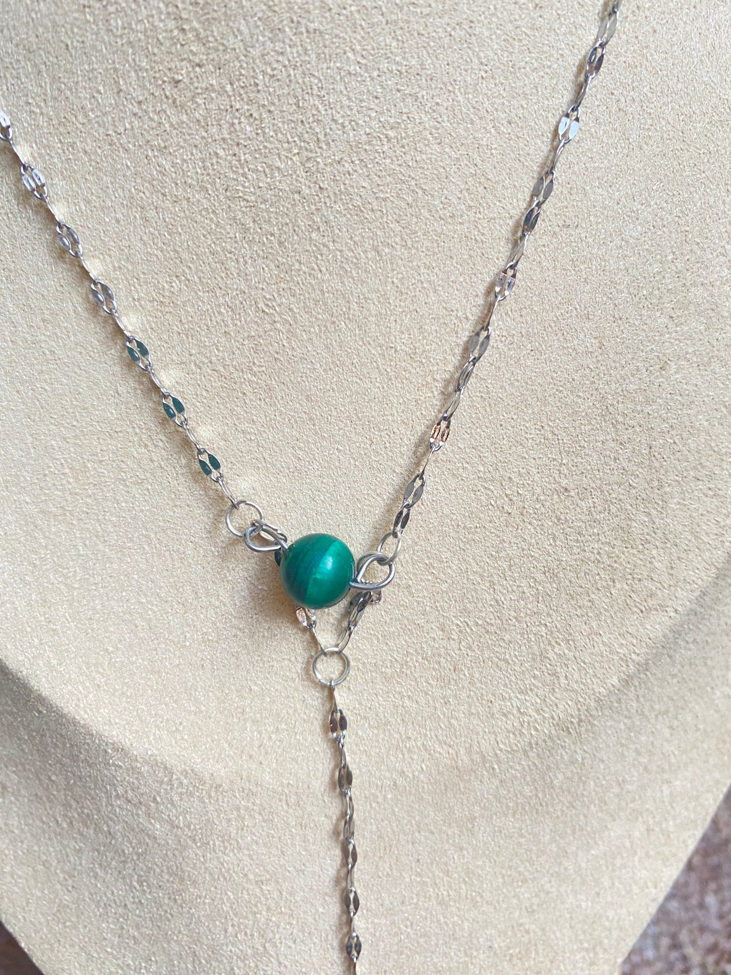 Collier Y malachite
