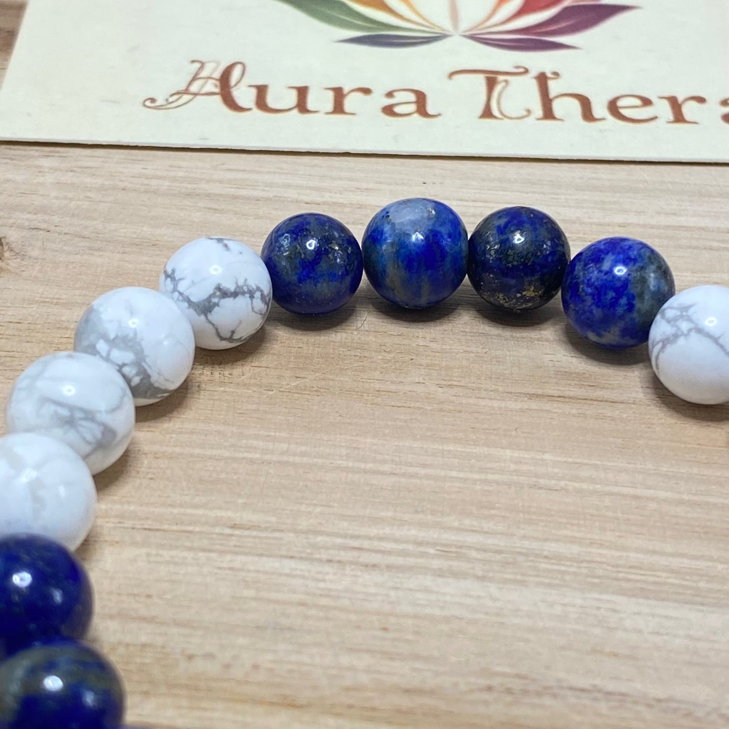 Bracelet Howlite & Lapis-Lazuli – Accompagnement Émotionnel & Gestion du Poids
