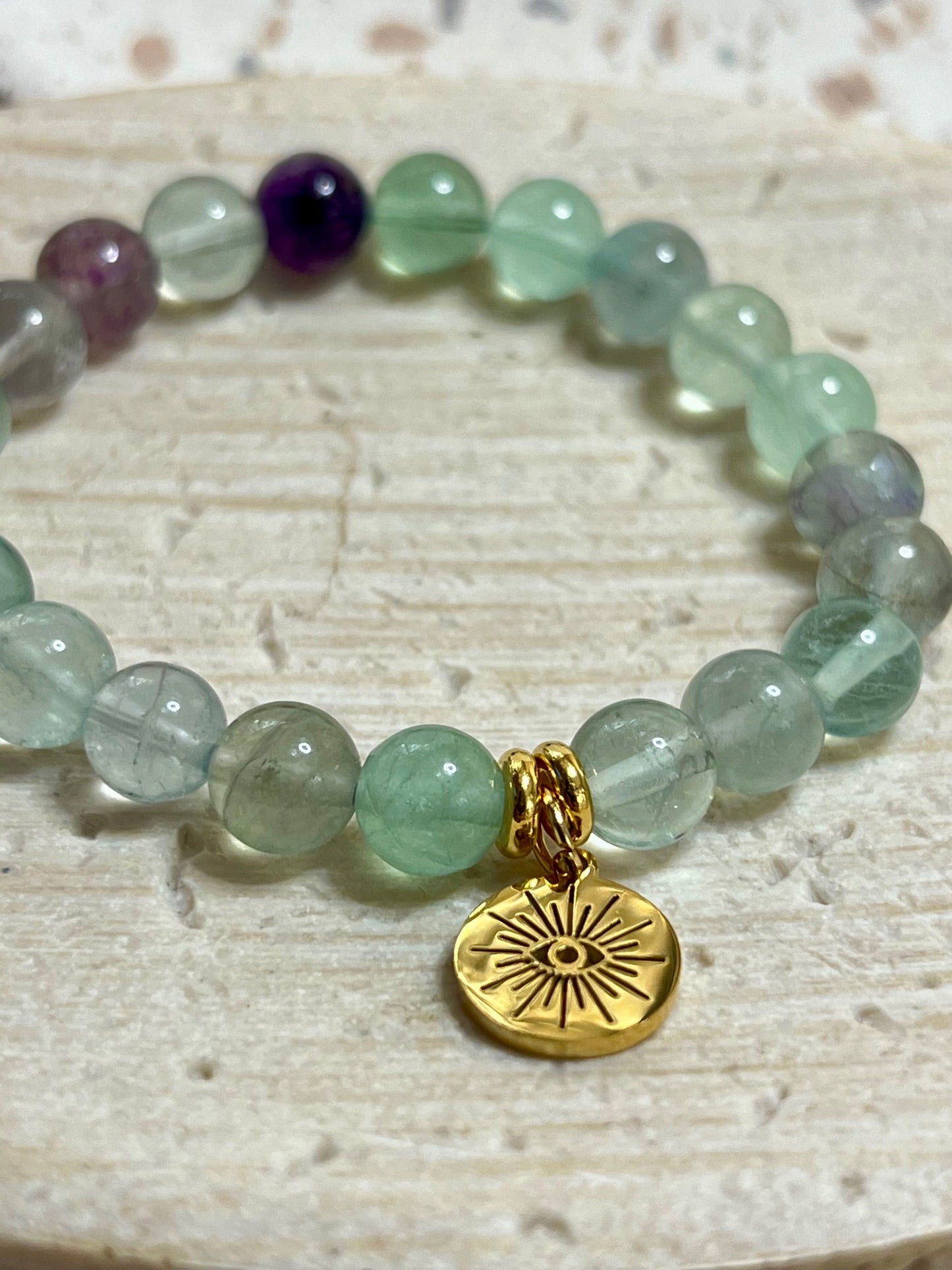 Bracelet boule Fluorine multicolore