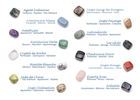 POCHON DÉCOUVERTE MODÈLE 3 (16 PIERRES) 15 À 30MM