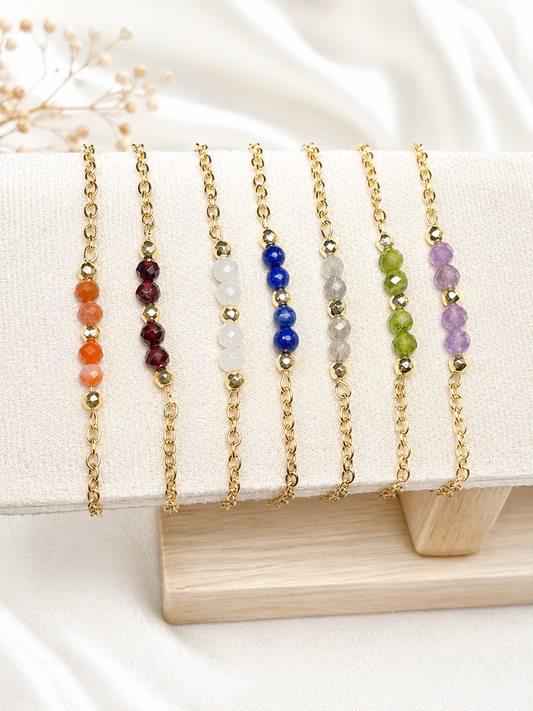 Bracelet perles facettées