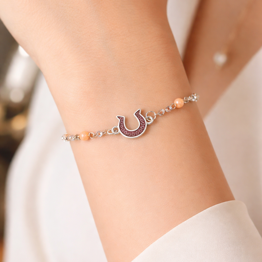 Bracelet Chance & Douceur – Pierre de Lune Beige (Modèle Unique)