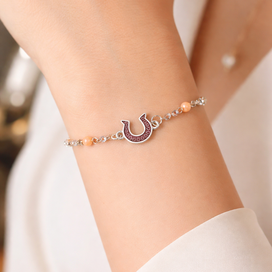 Bracelet Chance & Douceur – Pierre de Lune Beige (Modèle Unique)